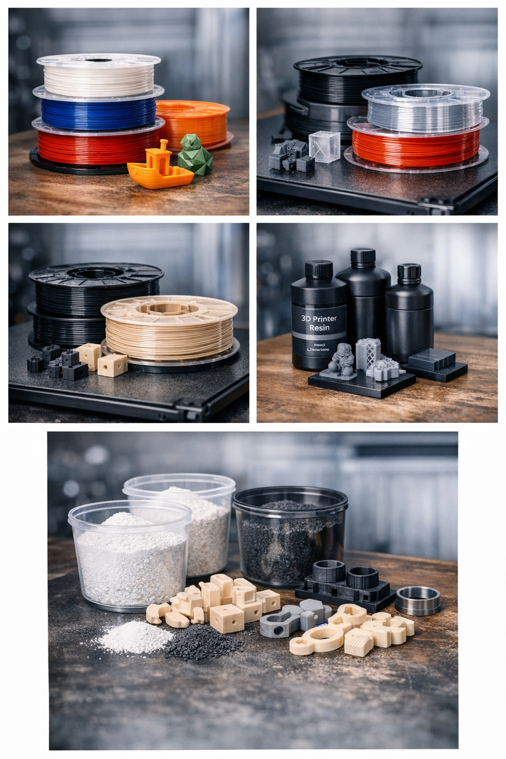 Materialien und 3D-Druck Moeglichkeiten